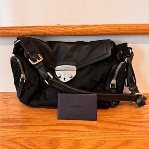 Prada nylon and leather bag